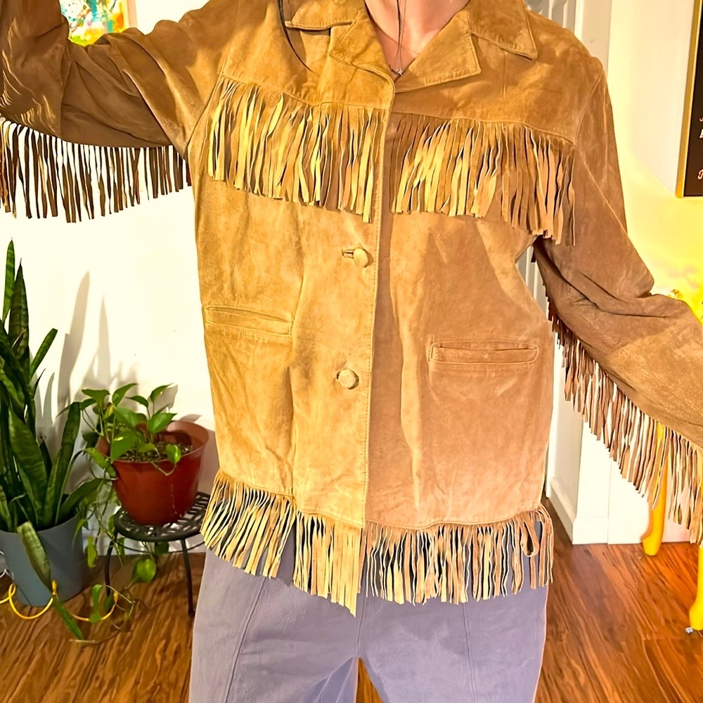 Vintage Marlboro Suede Fringe Jacket 70s 80s Flawless!!!